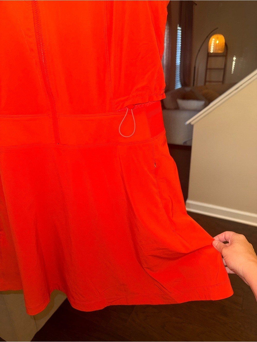 Athleta Bright Orange Zip-Front Mini Dress - Picture 3 of 7